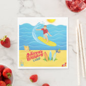 Serviette En Papier Anniversaire du surf (En situation)