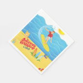 Serviette En Papier Anniversaire du surf (Coin)