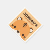 Serviette En Papier Anniversaire du Tigre mignon (Coin)