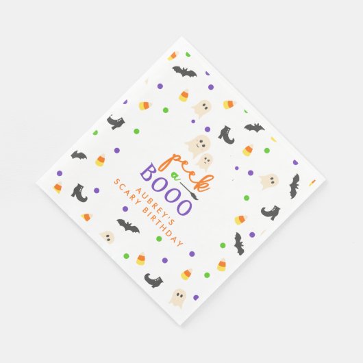 Serviette En Papier anniversaire éffrayant à thème Halloween (Coin)