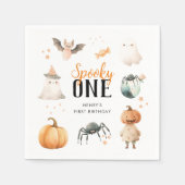 Serviette En Papier Anniversaire éffrayant d'un Halloween (Devant)