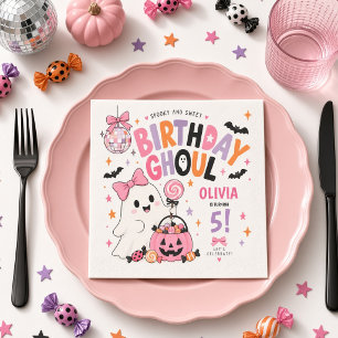 Serviette En Papier Anniversaire effrayant et doux Ghoul personnalisé