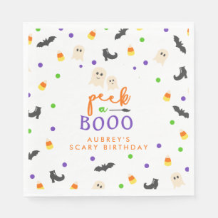 Serviette En Papier Anniversaire éffrayant orienté de Halloween