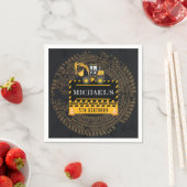 Serviette En Papier Anniversaire en construction Personnalisé (En situation)