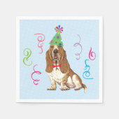 Serviette En Papier Anniversaire fête Basset Hound (Devant)
