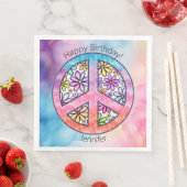 Serviette En Papier Anniversaire fête Super Hippie Papier Napkin (En situation)