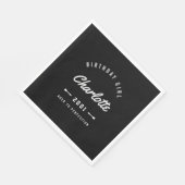 Serviette En Papier Anniversaire Fille Âgée À Perfection Rétro (Coin)