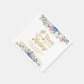 Serviette En Papier Anniversaire Floral ANNÉES DANS LE Script de fabri (Coin)