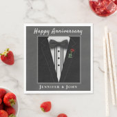 Serviette En Papier Anniversaire Formal Tuxedo Custom (En situation)