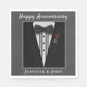 Serviette En Papier Anniversaire Formal Tuxedo Custom