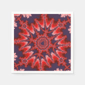 Serviette En Papier Anniversaire fragile rouge, bleu et rose (Devant)