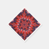 Serviette En Papier Anniversaire fragile rouge, bleu et rose (Coin)