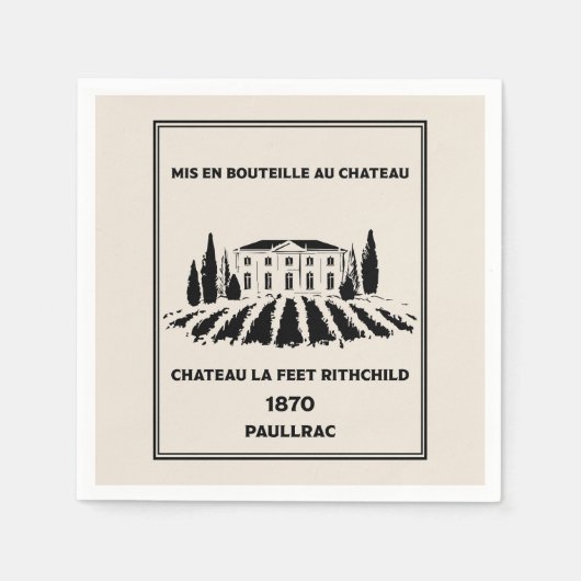 Serviette En Papier Anniversaire français amusant (Devant)