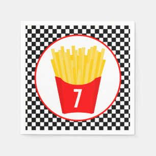 Serviette En Papier Anniversaire Frites Fast Food