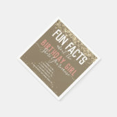 Serviette En Papier Anniversaire Fun Facts Gold Parties scintillant Gi (Coin)