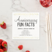 Serviette En Papier Anniversaire Fun Facts Unisex Confetti Napkin (En situation)