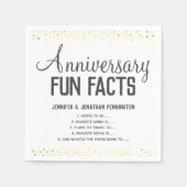 Serviette En Papier Anniversaire Fun Facts Unisex Confetti Napkin (Devant)