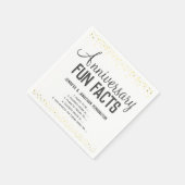 Serviette En Papier Anniversaire Fun Facts Unisex Confetti Napkin (Coin)