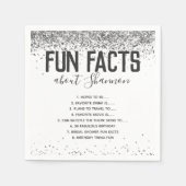 Serviette En Papier Anniversaire Fun Faits Argent Parties scintillant (Devant)