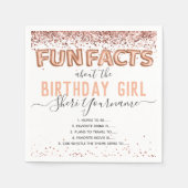 Serviette En Papier Anniversaire Fun Faits Balloon Texte Parties scint (Devant)