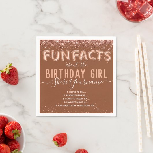 Serviette En Papier Anniversaire Fun Faits Balloon Texte Parties scint (En situation)
