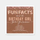 Serviette En Papier Anniversaire Fun Faits Balloon Texte Parties scint (Devant)