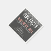 Serviette En Papier Anniversaire Fun Faits Parties scintillant rose Gi (Coin)