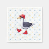 Serviette En Papier Anniversaire Fun Jote Seagull Bird (Devant)