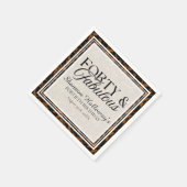 Serviette En Papier Anniversaire Fun Tortoise Shell Quarante ans et Fa (Coin)