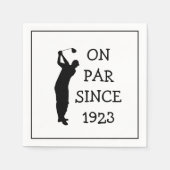 Serviette En Papier Anniversaire Golfer Funny 100e heureux papa Par (Devant)