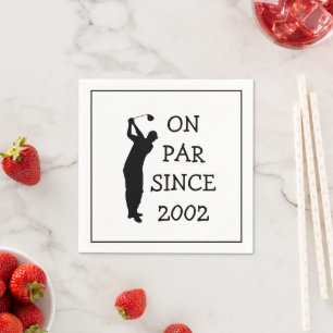 Serviette En Papier Anniversaire Golfer Funny 21e heureux papa Par