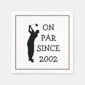 Serviette En Papier Anniversaire Golfer Funny 21e heureux papa Par (Devant)