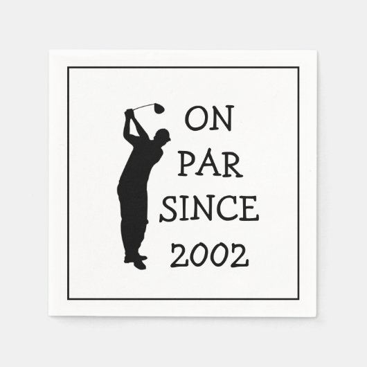 Serviette En Papier Anniversaire Golfer Funny 21e heureux papa Par (Devant)