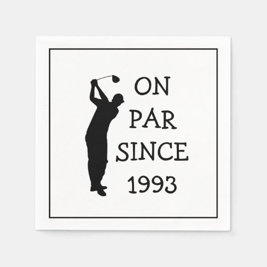 Serviette En Papier Anniversaire Golfer Funny 30e heureux papa Par (Devant)