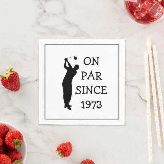 Serviette En Papier Anniversaire Golfer Funny 50e heureux papa Par (En situation)