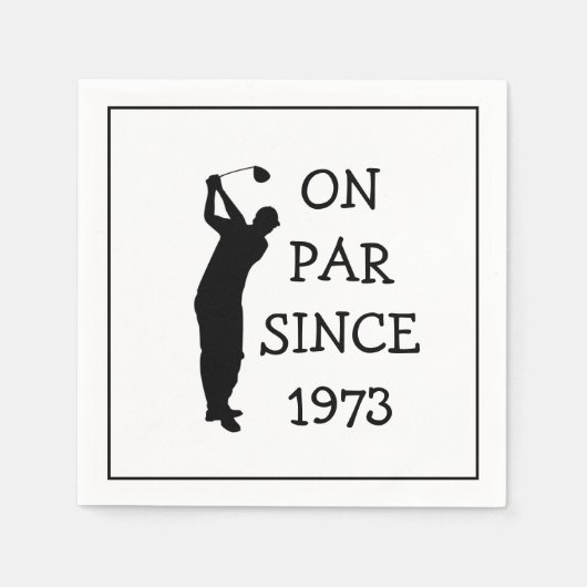 Serviette En Papier Anniversaire Golfer Funny 50e heureux papa Par (Devant)