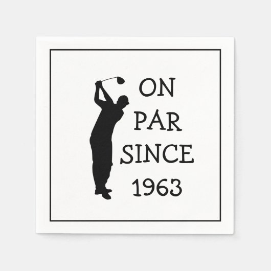 Serviette En Papier Anniversaire Golfer Funny 60e heureux papa Par (Devant)
