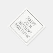 Serviette En Papier Anniversaire Golfer Funny 70e heureux papa Par (Coin)