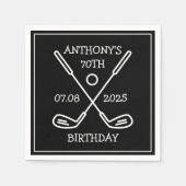 Serviette En Papier Anniversaire Golfer Funny 70e heureux papa Par (Devant)