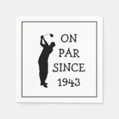 Serviette En Papier Anniversaire Golfer Funny 80e heureux papa Par (Devant)