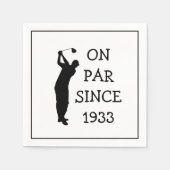 Serviette En Papier Anniversaire Golfer Funny 90e heureux papa Par (Devant)