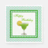 Serviette En Papier Anniversaire Green Margarita (Devant)
