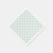 Serviette En Papier Anniversaire Green Retro Checker (Coin)