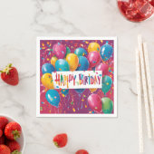 Serviette En Papier anniversaire heureux (En situation)