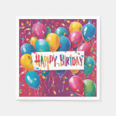 Serviette En Papier anniversaire heureux (Devant)