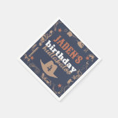 Serviette En Papier "Anniversaire Hullabaloo" Western Cowboy Party (Coin)