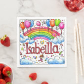 Serviette En Papier Anniversaire, Isabella (En situation)