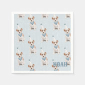 Serviette En Papier Anniversaire Jack Russell Casquette de la fête de (Devant)