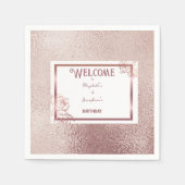 Serviette En Papier Anniversaire jumeau double adulte en bronze (Devant)