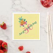 Serviette En Papier Anniversaire Luau Ananas (En situation)